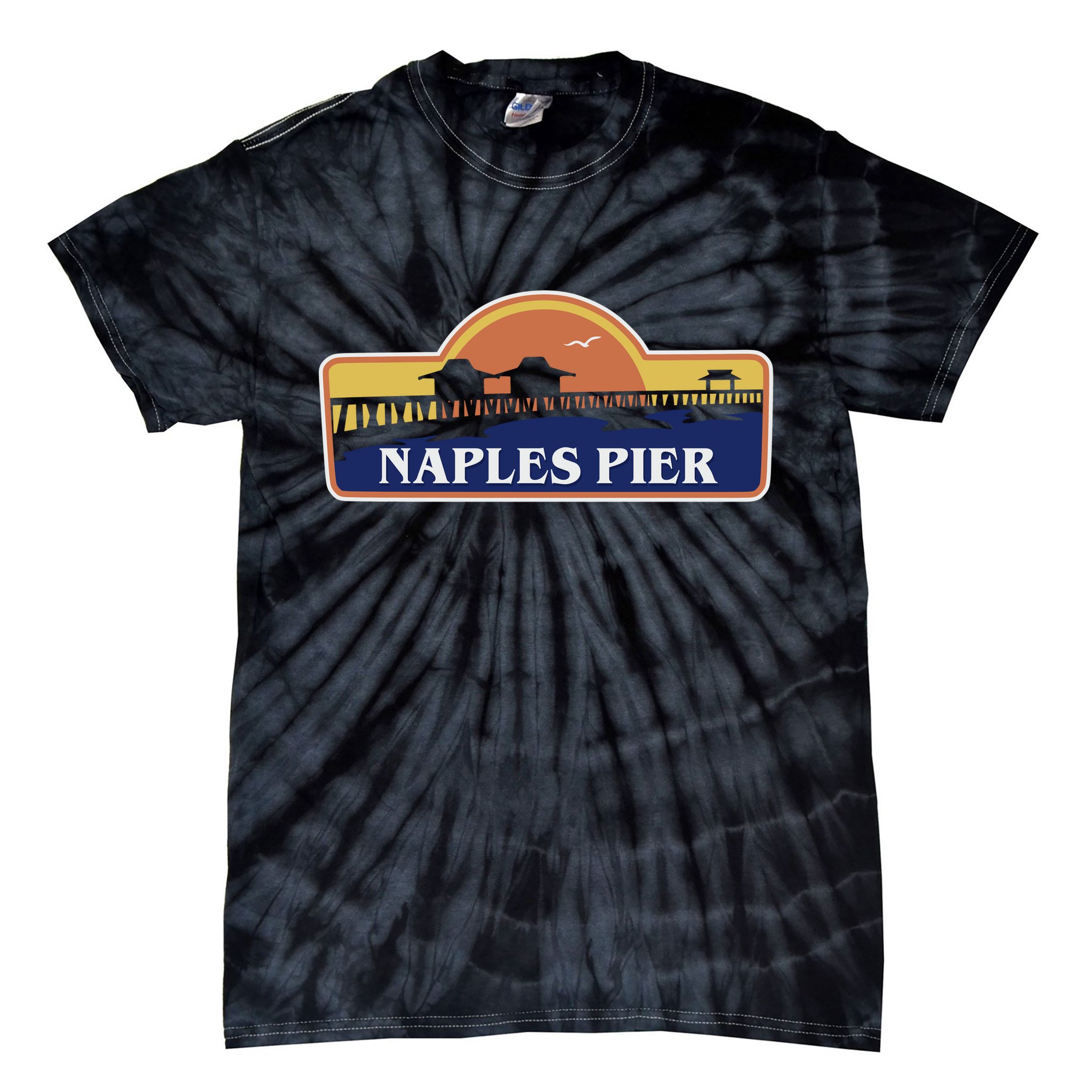 Naples Pier Florida Tie-Dye T-Shirt