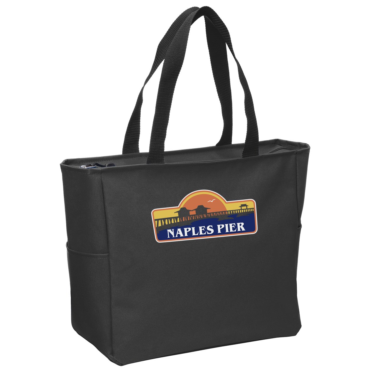 Naples Pier Florida Zip Tote Bag