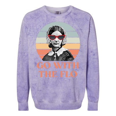 Nurse Practitioner Florence Go With The Flo Colorblast Crewneck Sweatshirt