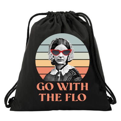 Nurse Practitioner Florence Go With The Flo Drawstring Bag
