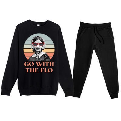 Nurse Practitioner Florence Go With The Flo Premium Crewneck Sweatsuit Set