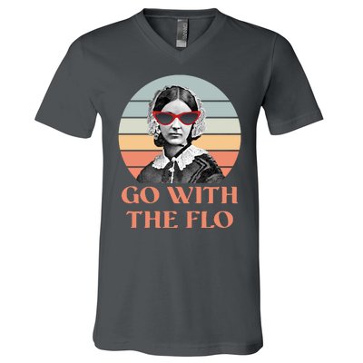 Nurse Practitioner Florence Go With The Flo V-Neck T-Shirt