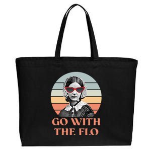 Nurse Practitioner Florence Go With The Flo Cotton Canvas Jumbo Tote