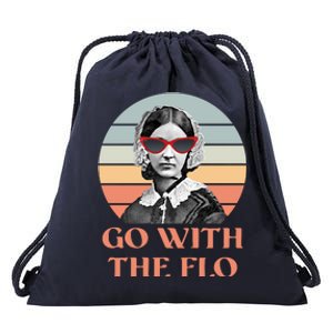 Nurse Practitioner Florence Go With The Flo Drawstring Bag