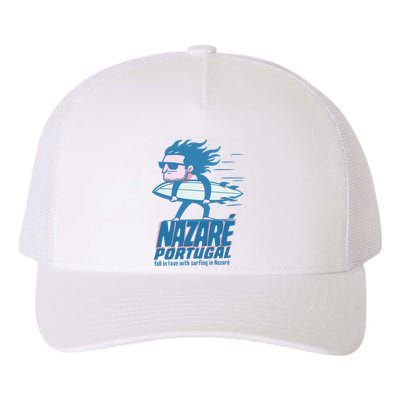 Nazaré Portugal Funny Surfer Yupoong Adult 5-Panel Trucker Hat