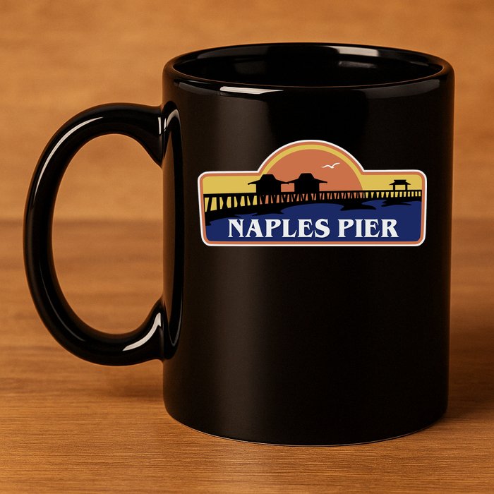 Naples Pier Florida 11oz C Handle Ceramic Mug
