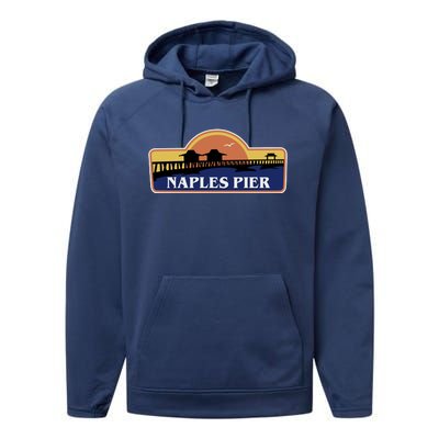 Naples Pier Florida Performance Fleece Hoodie