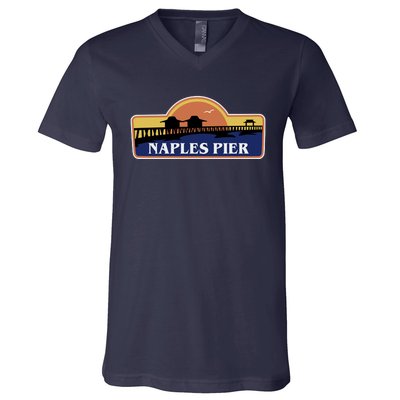 Naples Pier Florida V-Neck T-Shirt