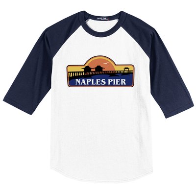 Naples Pier Florida Baseball Sleeve Shirt