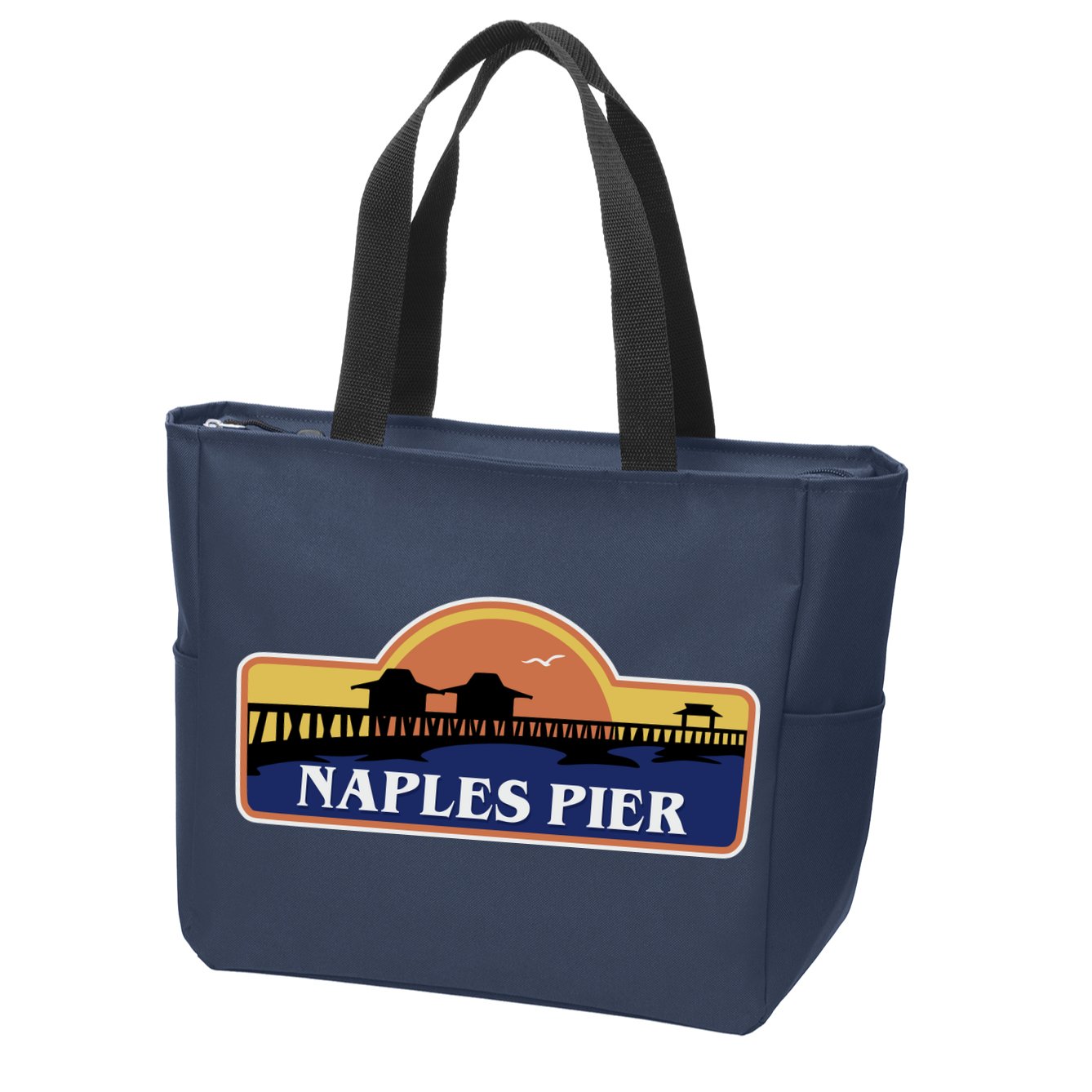 Naples Pier Florida Zip Tote Bag