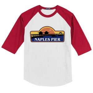 Naples Pier Florida Kids Colorblock Raglan Jersey