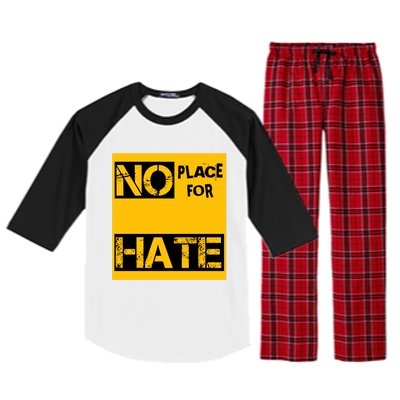 No Place For Hate Raglan Sleeve Pajama Set