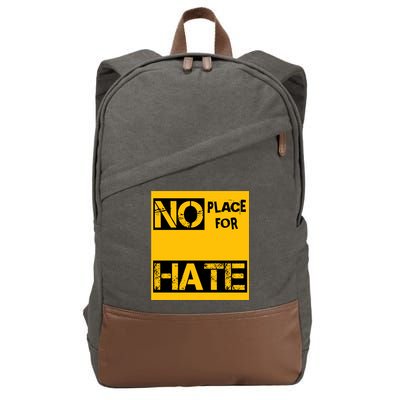No Place For Hate Cotton Canvas Backpack