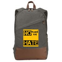 No Place For Hate Cotton Canvas Backpack