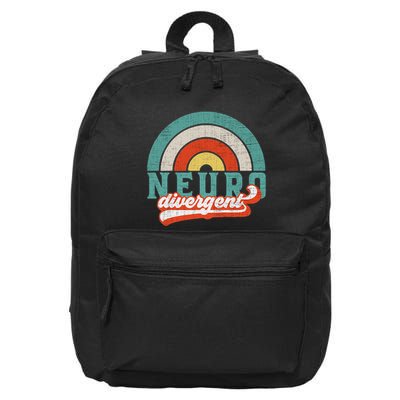 Neurodivergent Pride For Autism Adhd And Asd Awareness 16 in Basic Backpack