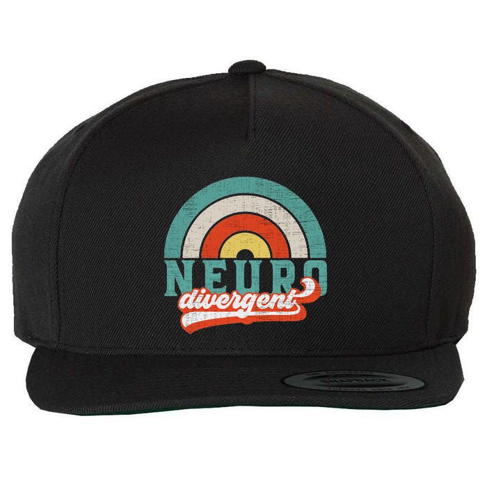 Neurodivergent Pride For Autism Adhd And Asd Awareness Wool Snapback Cap