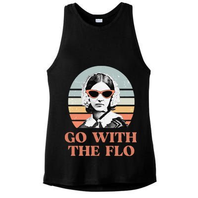 Nurse Practitioner Florence Nightingale Go With The Flo Design Ladies PosiCharge Tri-Blend Wicking Tank