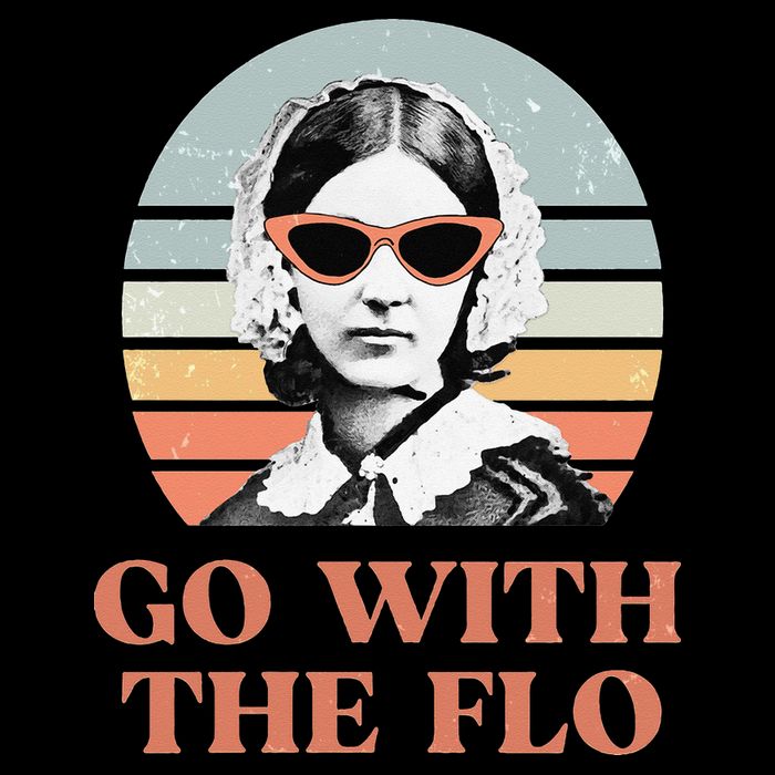 Nurse Practitioner Florence Nightingale Go With The Flo Design 7-Panel Snapback Hat