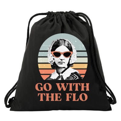 Nurse Practitioner Florence Nightingale Go With The Flo Design Drawstring Bag