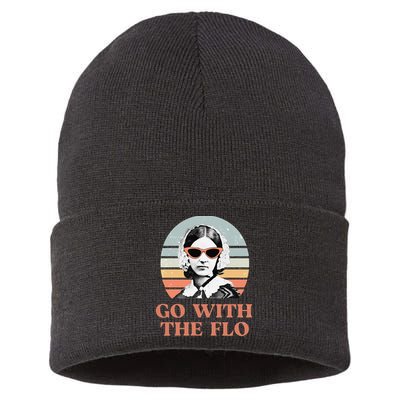 Nurse Practitioner Florence Nightingale Go With The Flo Design Sustainable Knit Beanie