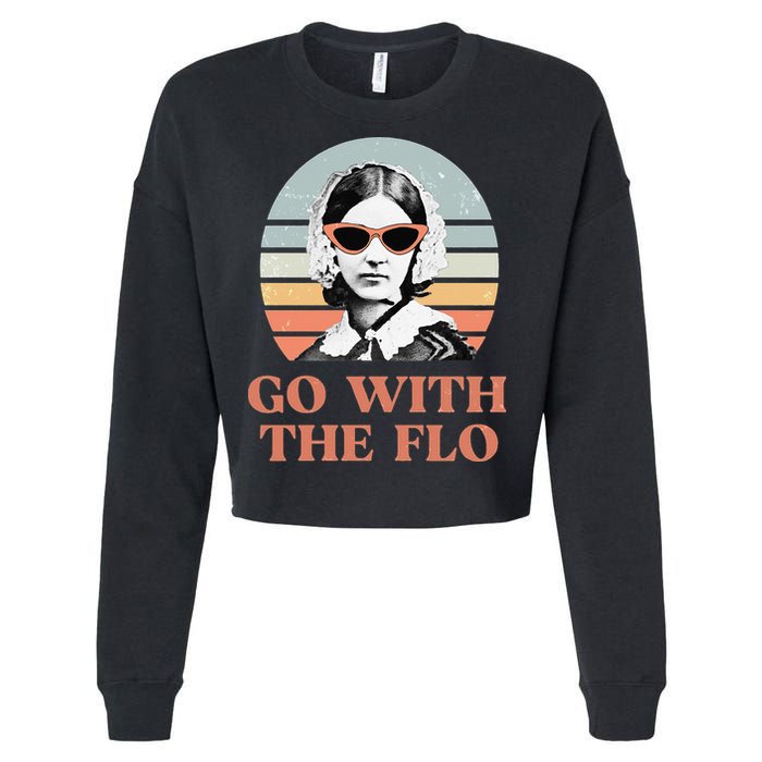 Nurse Practitioner Florence Nightingale Go With The Flo Design Cropped Pullover Crew
