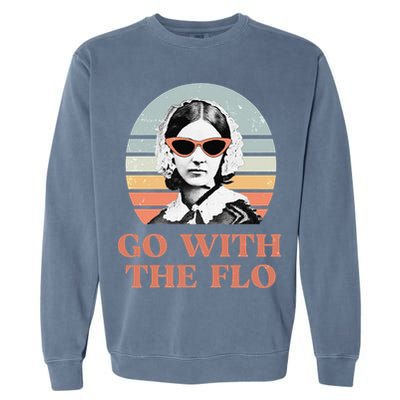 Nurse Practitioner Florence Nightingale Go With The Flo Design Garment-Dyed Sweatshirt