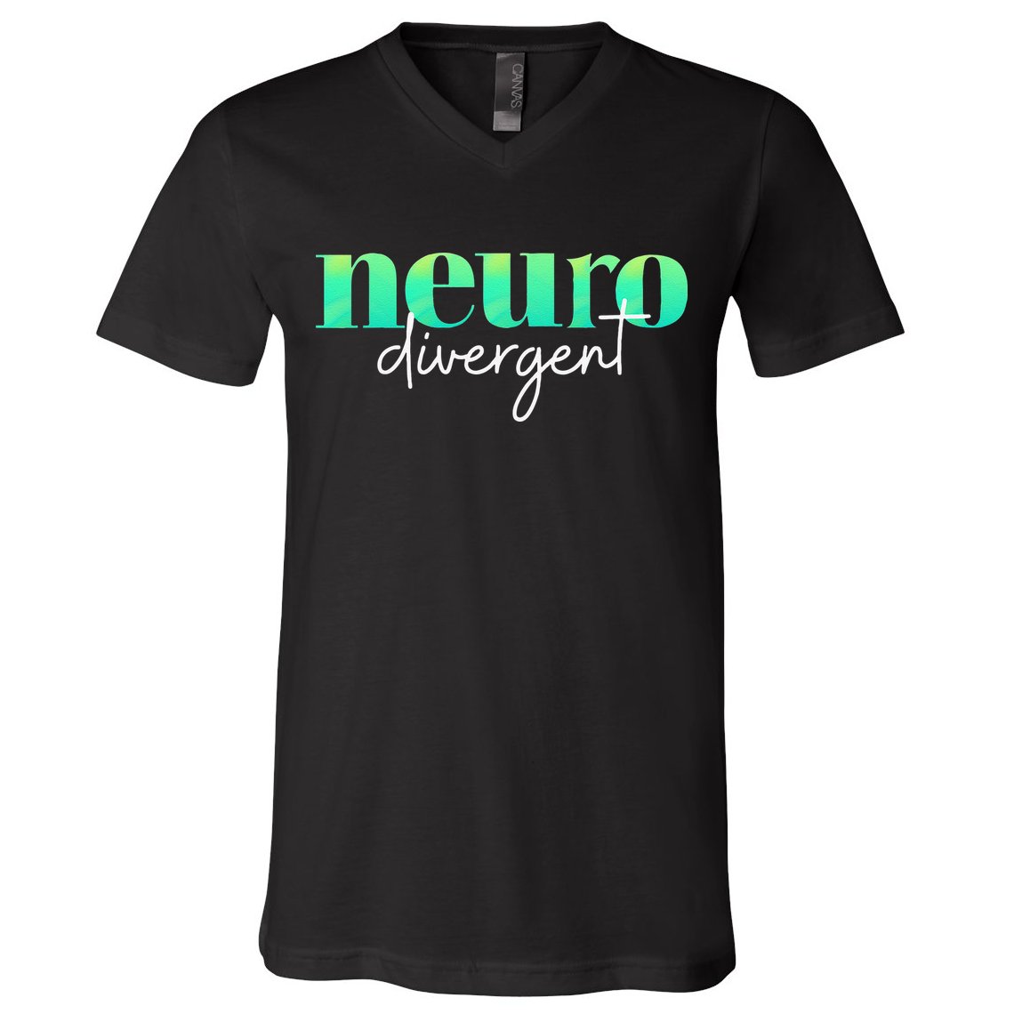 Neurodivergent Pride For Autism ADHD And ASD Awareness V-Neck T-Shirt