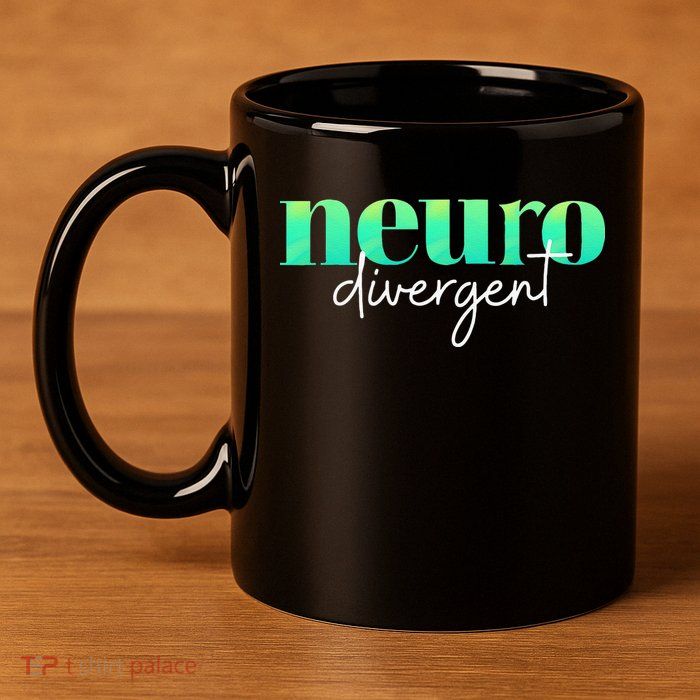 Neurodivergent Pride For Autism ADHD And ASD Awareness 11oz C Handle Ceramic Mug