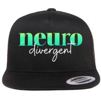 Neurodivergent Pride For Autism ADHD And ASD Awareness Flat Bill Trucker Hat