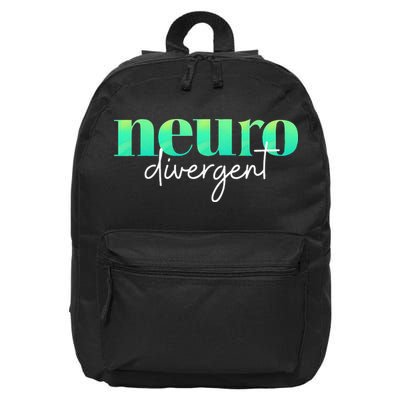 Neurodivergent Pride For Autism ADHD And ASD Awareness 16 in Basic Backpack