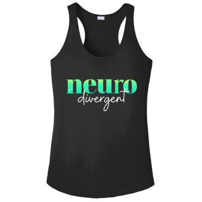 Neurodivergent Pride For Autism ADHD And ASD Awareness Ladies PosiCharge Competitor Racerback Tank