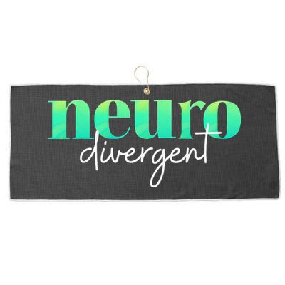 Neurodivergent Pride For Autism ADHD And ASD Awareness Large Microfiber Waffle Golf Towel