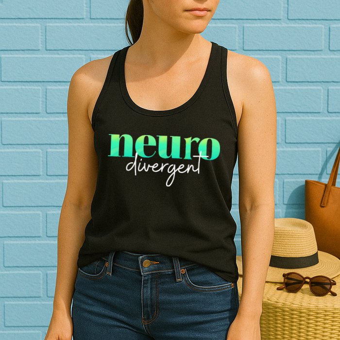 Neurodivergent Pride For Autism ADHD And ASD Awareness Womens Tank Top