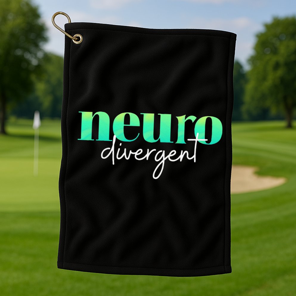 Neurodivergent Pride For Autism ADHD And ASD Awareness Golf Towel