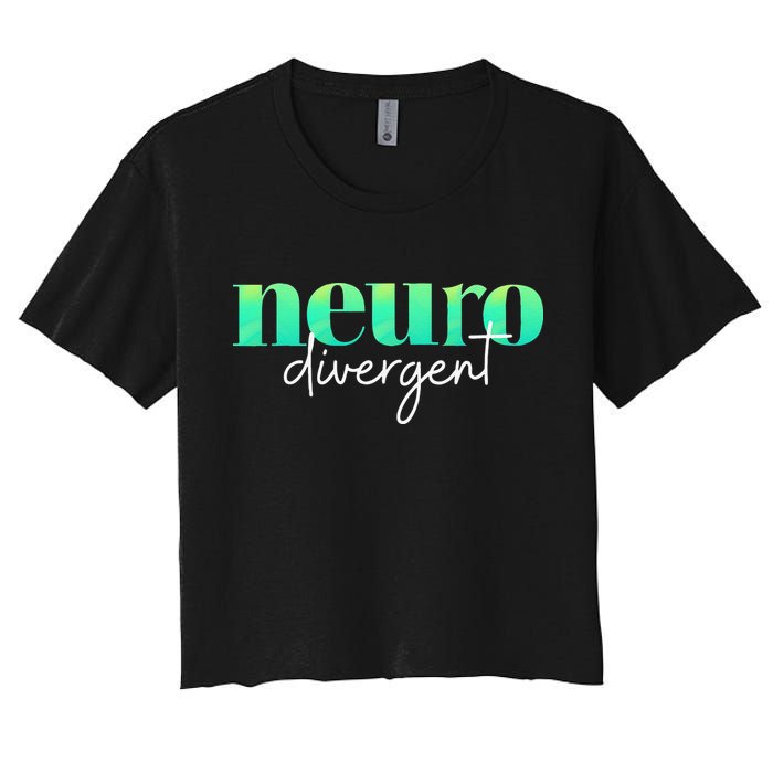 Neurodivergent Pride For Autism ADHD And ASD Awareness Crop Top