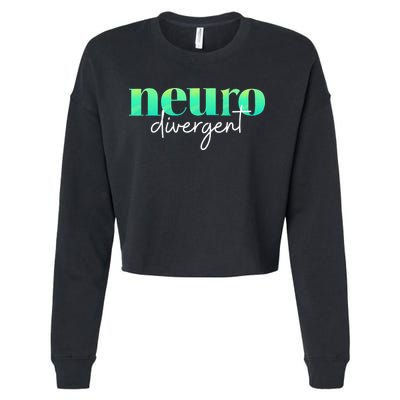 Neurodivergent Pride For Autism ADHD And ASD Awareness Cropped Pullover Crew