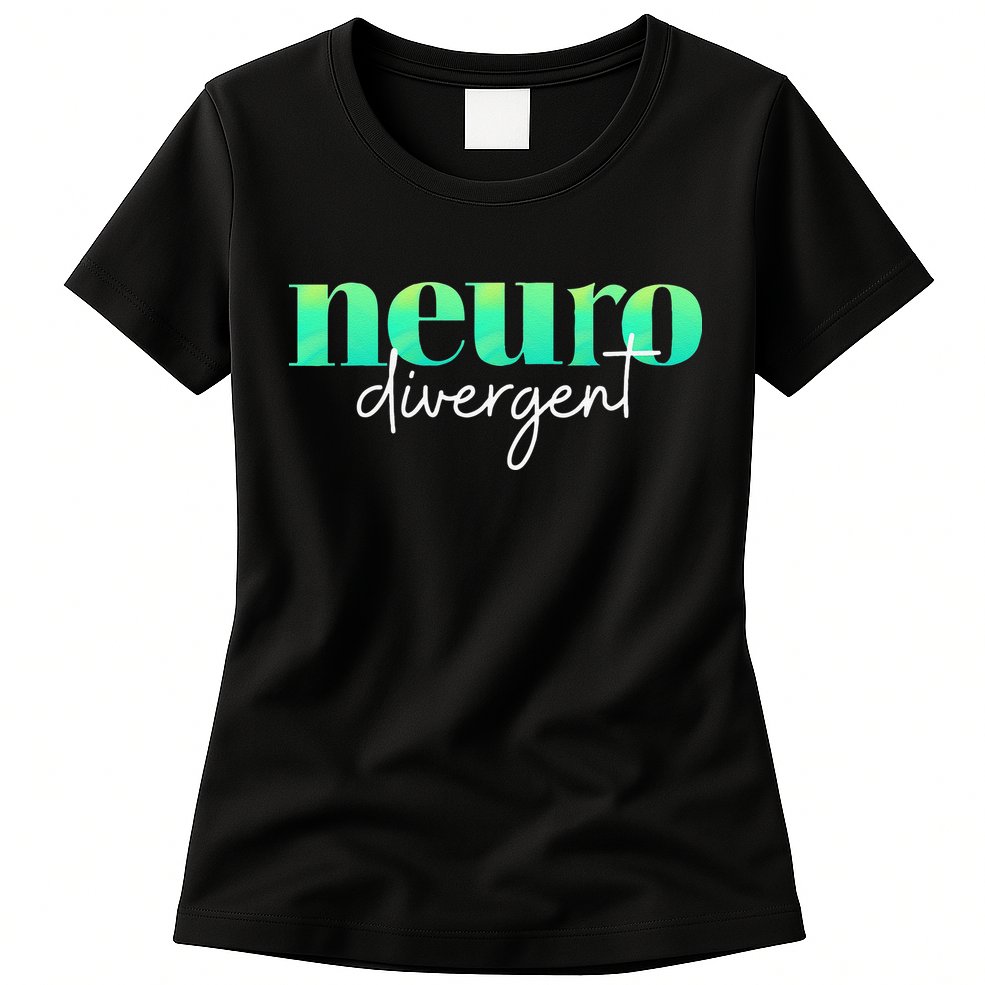 Neurodivergent Pride For Autism ADHD And ASD Awareness Womens T-Shirt