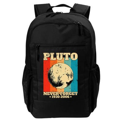 Never Pluto Forget. Retro Style Space Exploration Daily Commute Backpack