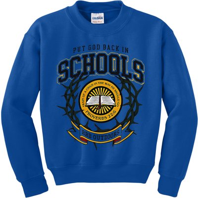 Nice Put God Back In Schools Bbb Outdoors Kids Sweatshirt