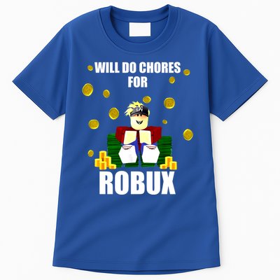 Noob & Professional Gamer Will Do Chores For Robux Tall T-Shirt