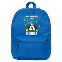 Noob & Professional Gamer Will Do Chores For Robux 16 in Basic Backpack