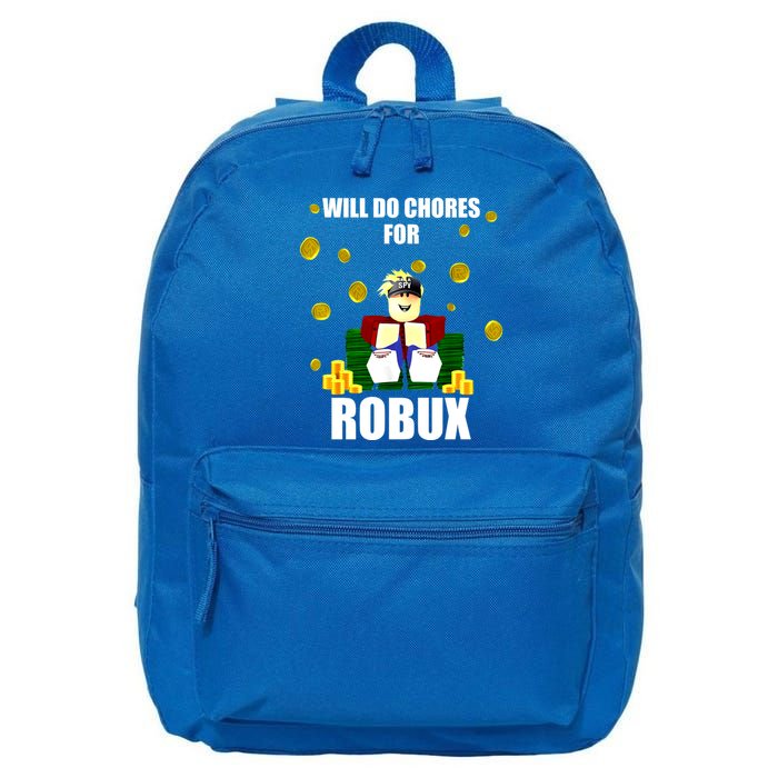 Noob & Professional Gamer Will Do Chores For Robux 16 in Basic Backpack