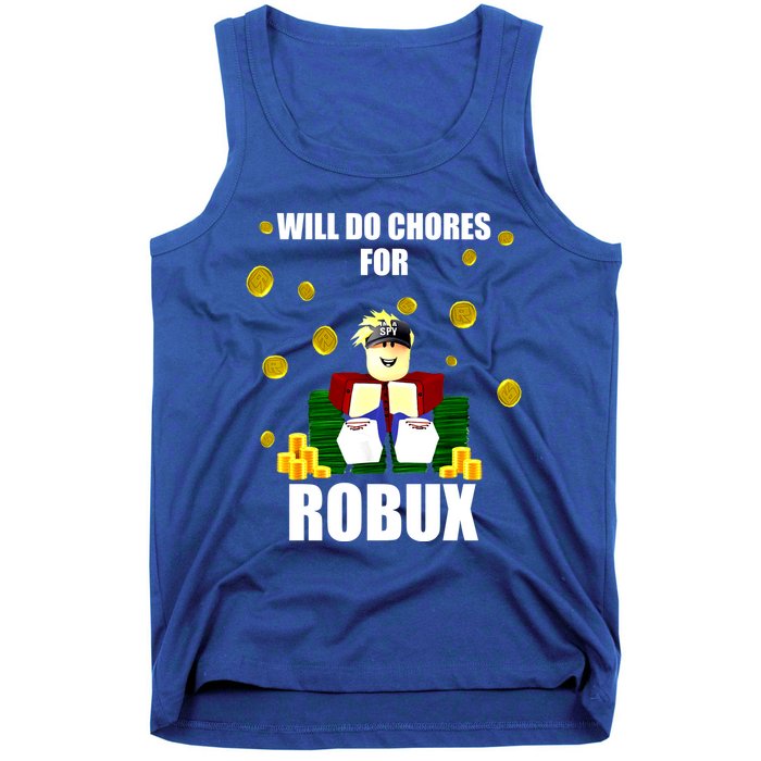 Noob & Professional Gamer Will Do Chores For Robux Tank Top