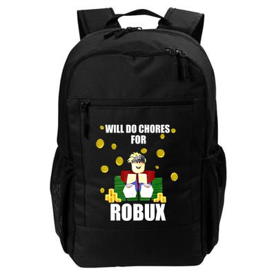 Noob & Professional Gamer Will Do Chores For Robux Funny Backpack