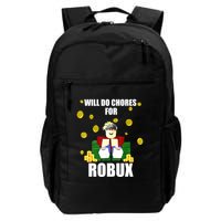 Noob & Professional Gamer Will Do Chores For Robux Funny Backpack