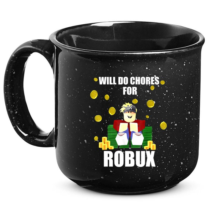Noob & Professional Gamer Will Do Chores For Robux Funny 15oz Campfire Ceramic Mug