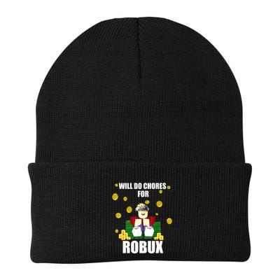 Noob & Professional Gamer Will Do Chores For Robux Funny Beanie