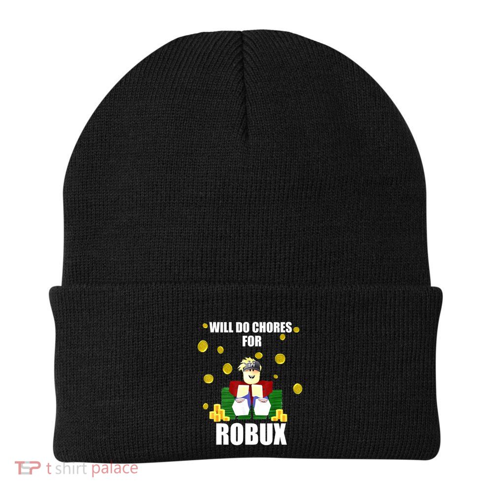 Noob & Professional Gamer Will Do Chores For Robux Funny Beanie