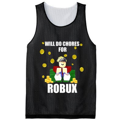 Noob & Professional Gamer Will Do Chores For Robux Funny Mesh Reversible Basketball Jersey Tank