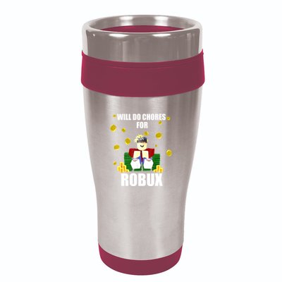 Noob & Professional Gamer Will Do Chores For Robux Funny 16oz Travel Tumbler